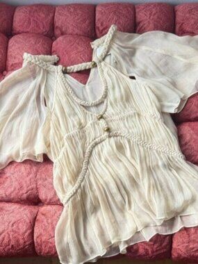 Isabel Marant Cream Blouse with Braided Details